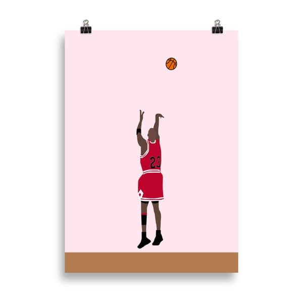Michael Jordan Game winner shot Poster - 50X70 cm