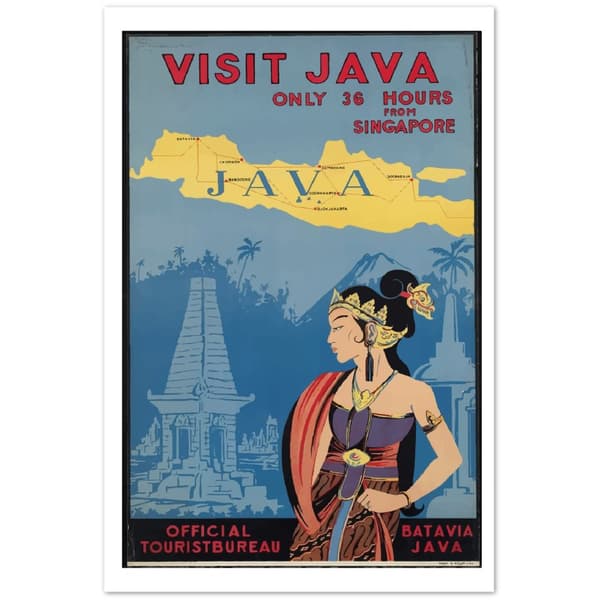 Vintage Travel Poster Singapore - 60X90 cm / 24X36?