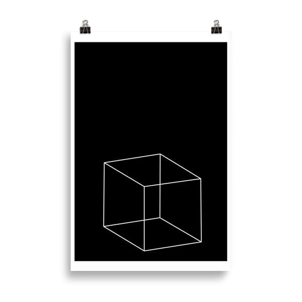 Black Cube Poster - 61X91 cm