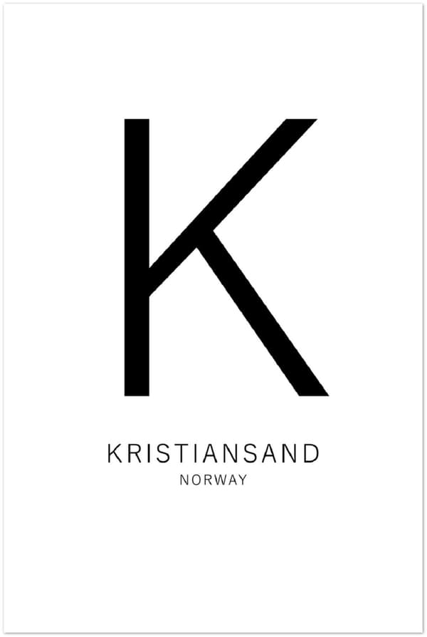 Kristiansand Poster - 60X90 cm / 24X36?