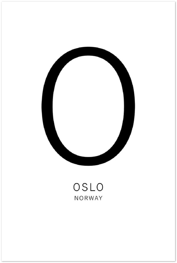 Oslo Poster - 60X90 cm / 24X36?