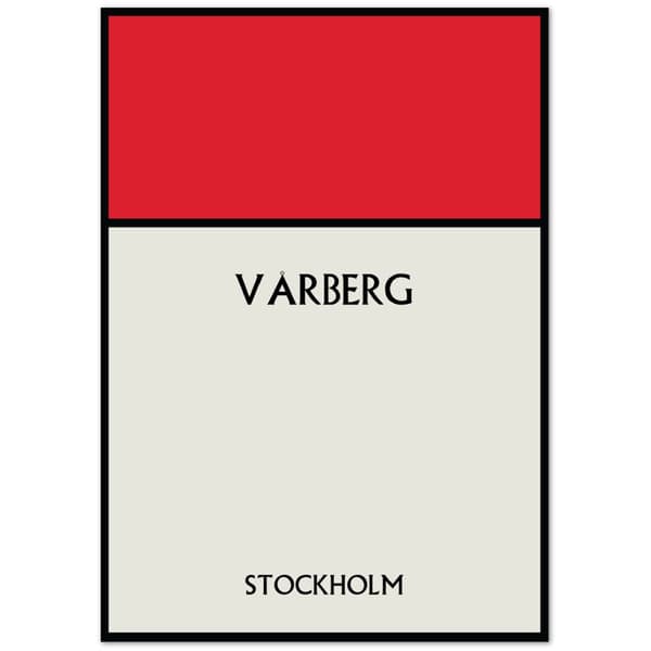 V�rberg Stockholm Poster - A3 (29.7 X 42 cm)