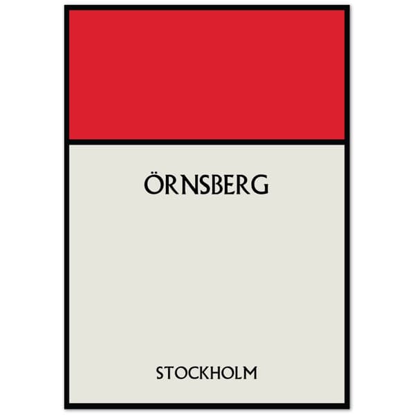 �rnsberg Stockholm Poster - A3 (29.7 X 42 cm)
