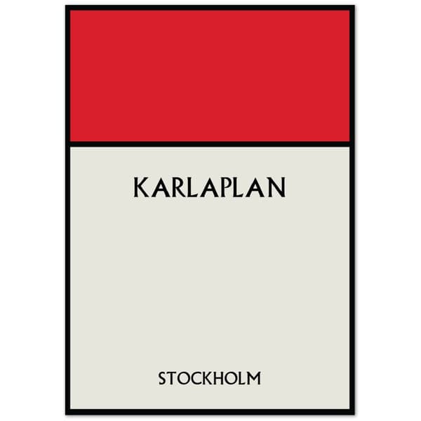 Karlaplan Stockholm Poster - A3 (29.7 X 42 cm)