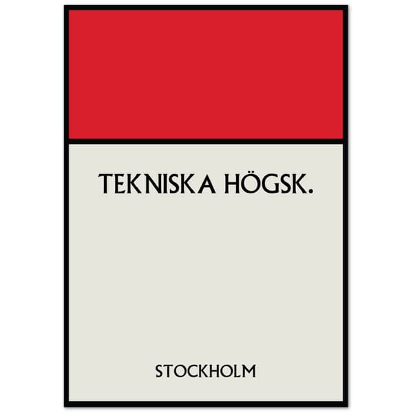 Tekniska H�gskolan Stockholm Poster - A3 (29.7 X 42 cm)