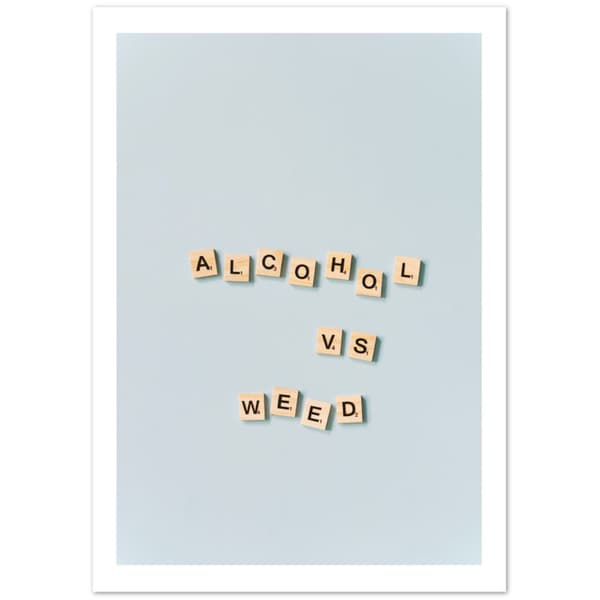 Alcohol vs Weed Poster - A3 (29.7 X 42 cm)