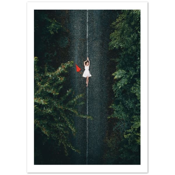 Kvinna p� v�g Poster - A3 (29.7 X 42 cm)