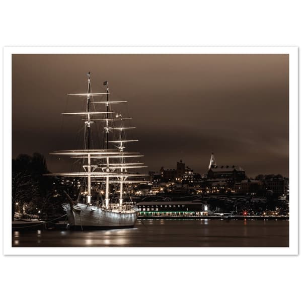 Stockholm Natt Poster - A3 (29.7 X 42 cm)