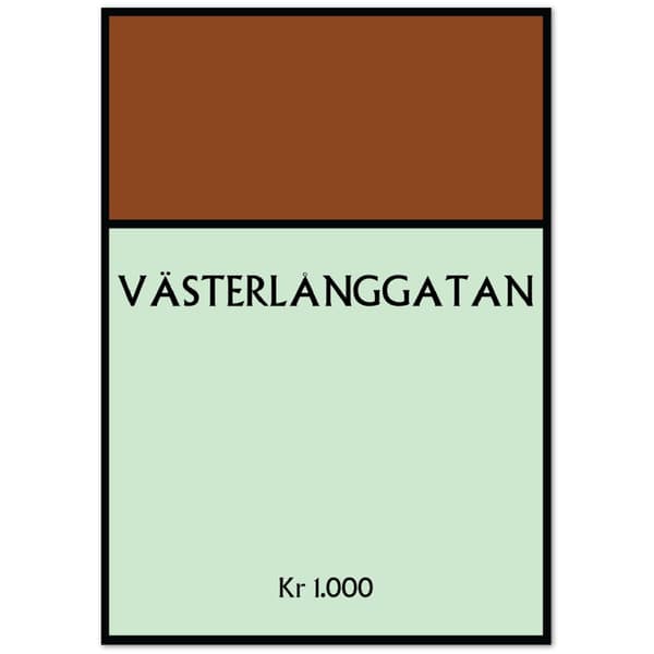V�sterl�nggatan Poster - A3 (29.7 X 42 cm)