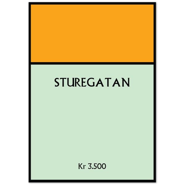 Sturegatan Poster - A3 (29.7 X 42 cm)