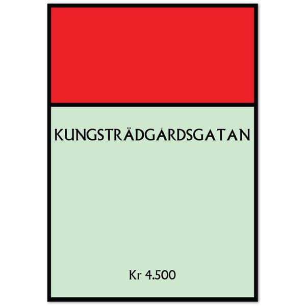 Kungstr�dg�rdsgatan Poster - A3 (29.7 X 42 cm)