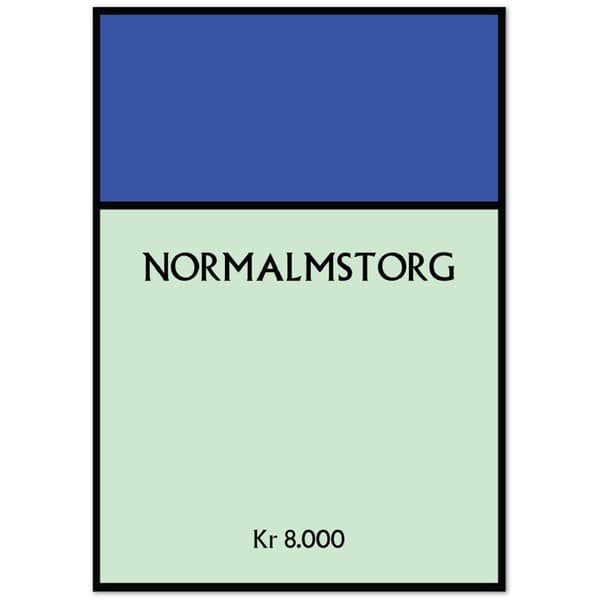 Normalmstorg Poster - A3 (29.7 X 42 cm)