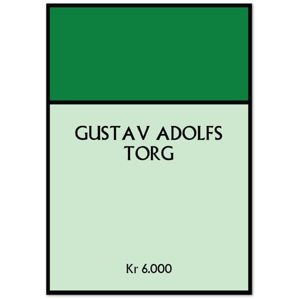Gustav Adolfs Torg - A3 (29.7 X 42 cm)