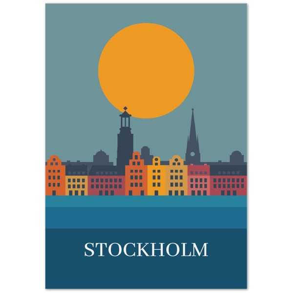Stockholm Poster - A3 (29.7 X 42 cm)