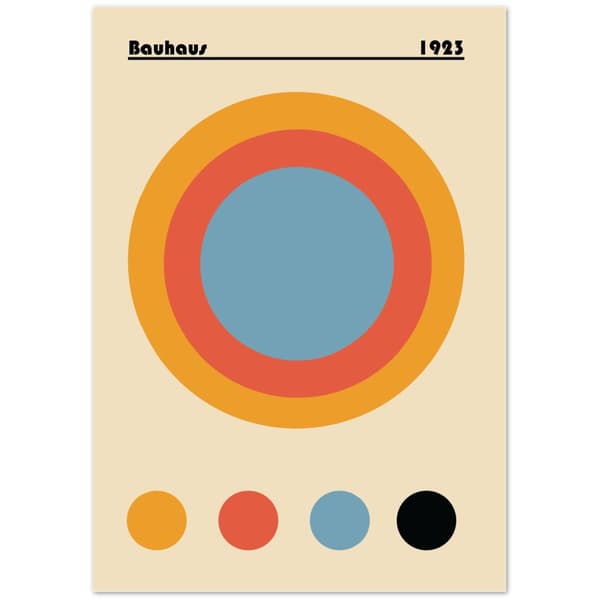 Bauhaus 1923 Circle Poster - A3 (29.7 X 42 cm)
