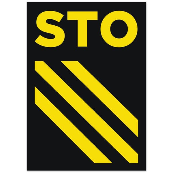 Stockholm Gulsvart Poster - A3 (29.7 X 42 cm)