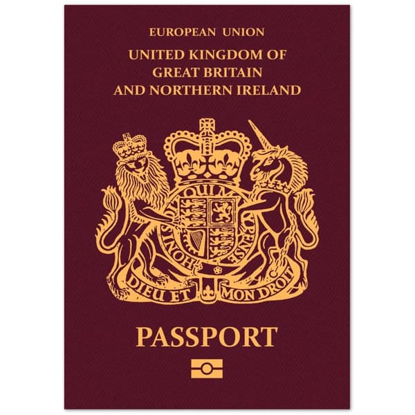 United Kingdom Pass - A3 (29.7 X 42 cm)
