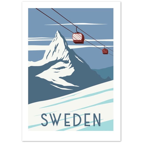 Sweden Vinter Poster - A3 (29.7 X 42 cm)