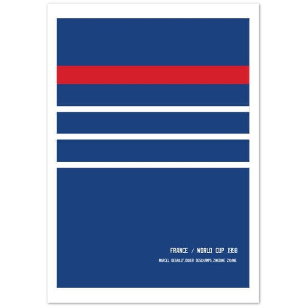 Frankrike VM 1998 Poster - A3 (29.7 X 42 cm)