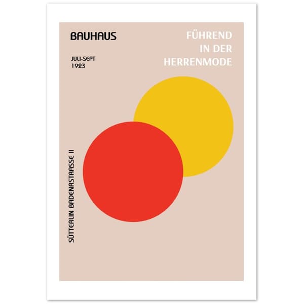 Bauhaus F�hrend in der Herrenmode Poster - A3 (29.7 X 42 cm)