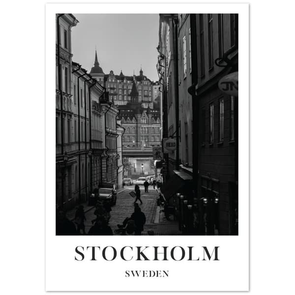 Stockholm Sweden Poster - A3 (29.7 X 42 cm)