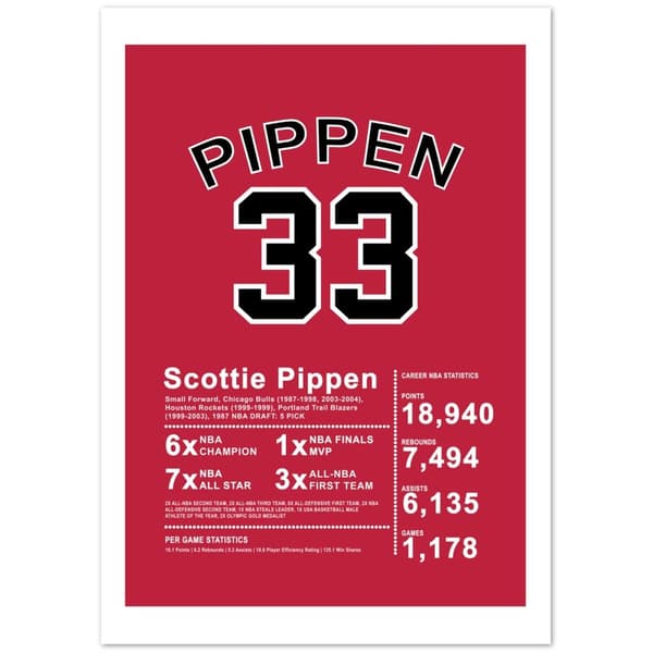 Scottie Pippen Poster - A3 (29.7 X 42 cm)