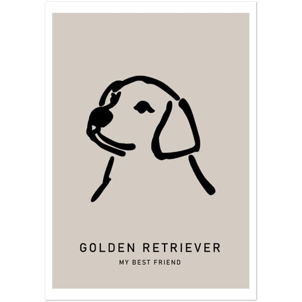 Golden Retriever Poster - A3 (29.7 X 42 cm)