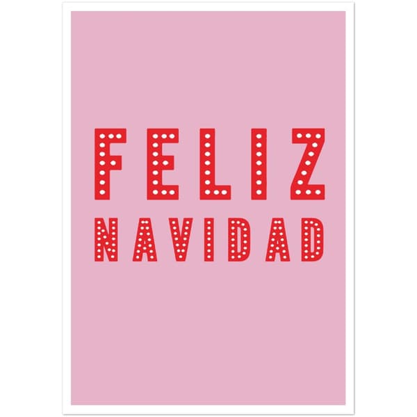 Feliz Navidad Poster - A3 (29.7 X 42 cm)
