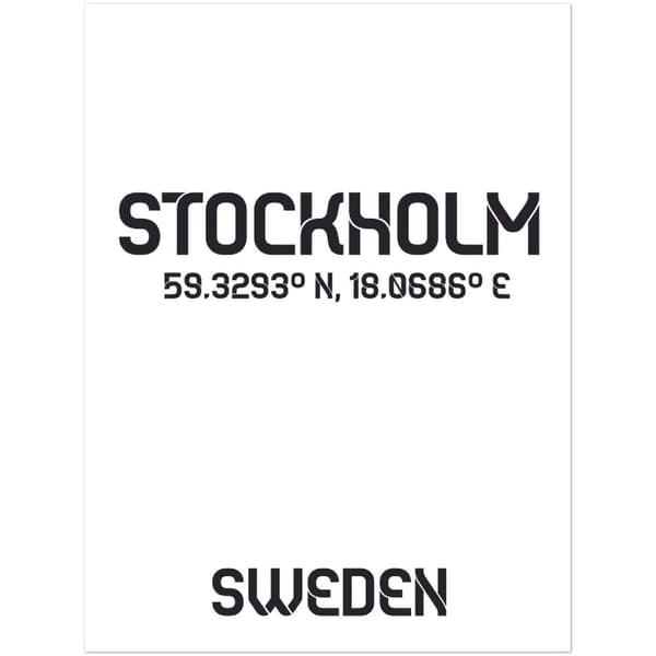 Stockholm Poster - 30X40 cm / 12X16?