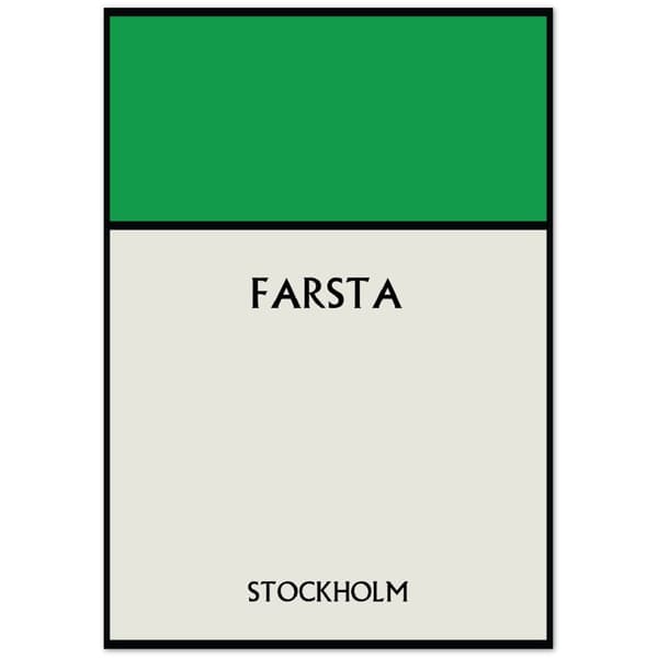 Farsta Stockholm Poster - 70X100 cm / 28X40?