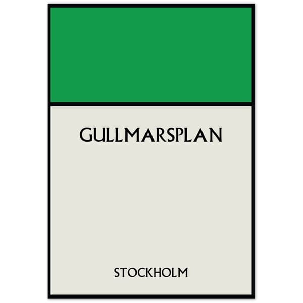 Gullmarsplan Stockholm Poster - 70X100 cm / 28X40?