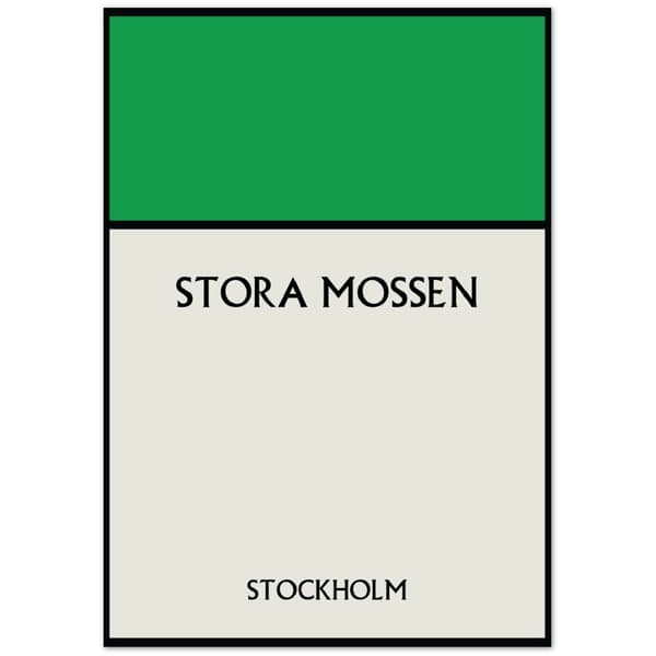 Stora Mossen Stockholm Poster - 70X100 cm / 28X40?