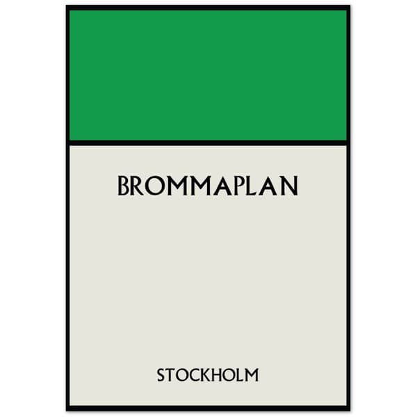 Brommaplan Stockholm Poster - 70X100 cm / 28X40?