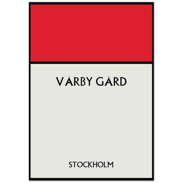 V�rby G�rd Stockholm Poster - 70X100 cm / 28X40?