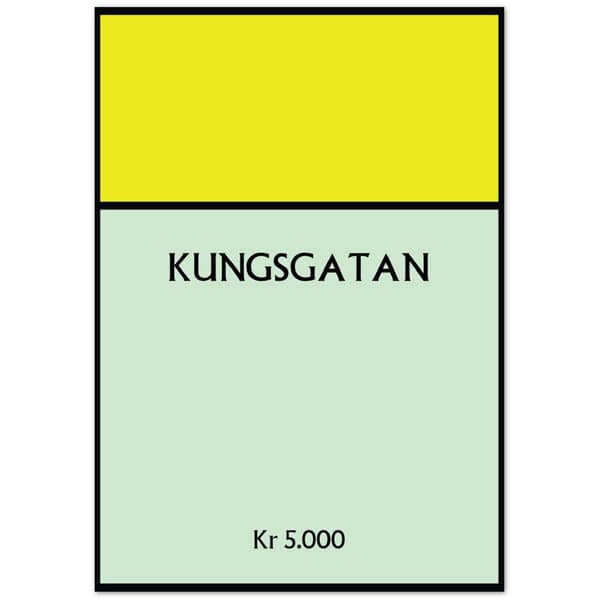 Kungsgatan Poster - 70X100 cm / 28X40?