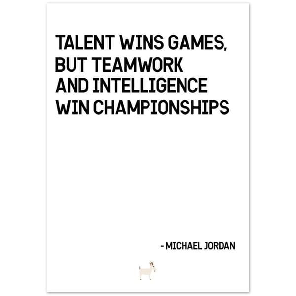 Michael Jordan Citat Poster - 70X100 cm / 28X40?