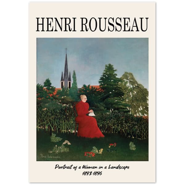 Henri Rousseau Portrait of a Woman in a Landscape 1893-1896 Poster - 70X100 cm / 28X40?