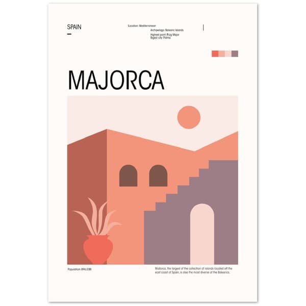 Mallorca Poster - 70X100 cm / 28X40?