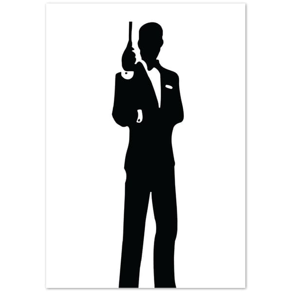 Agent Siluett Poster - 70X100 cm / 28X40?
