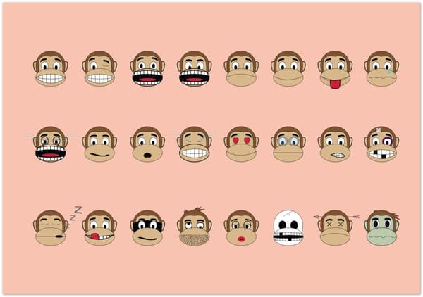 Monkey Face Poster - 70X100 cm / 28X40?
