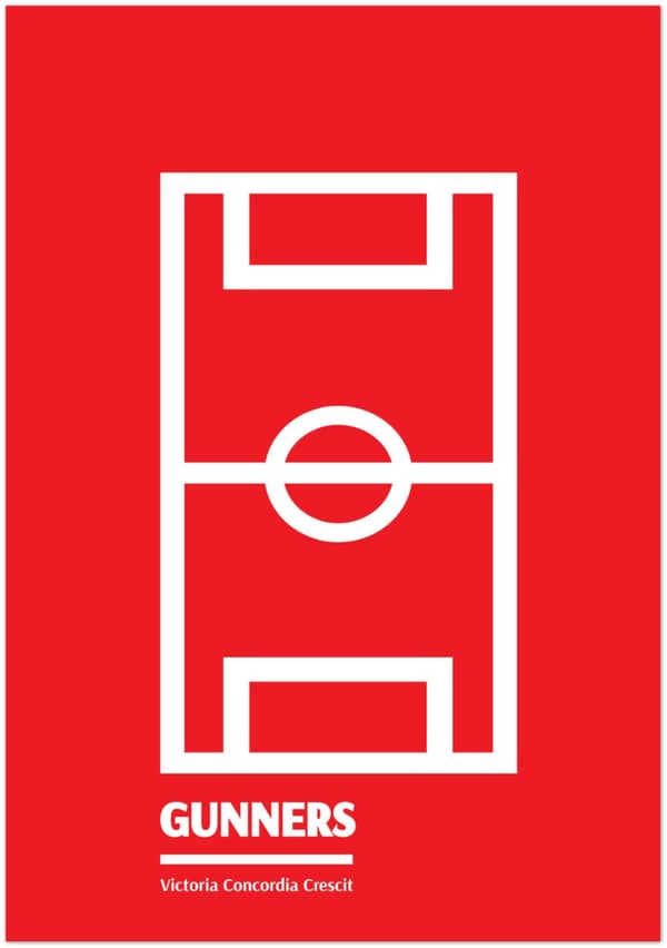 The Gunners Poster Fotboll - 70X100 cm / 28X40?
