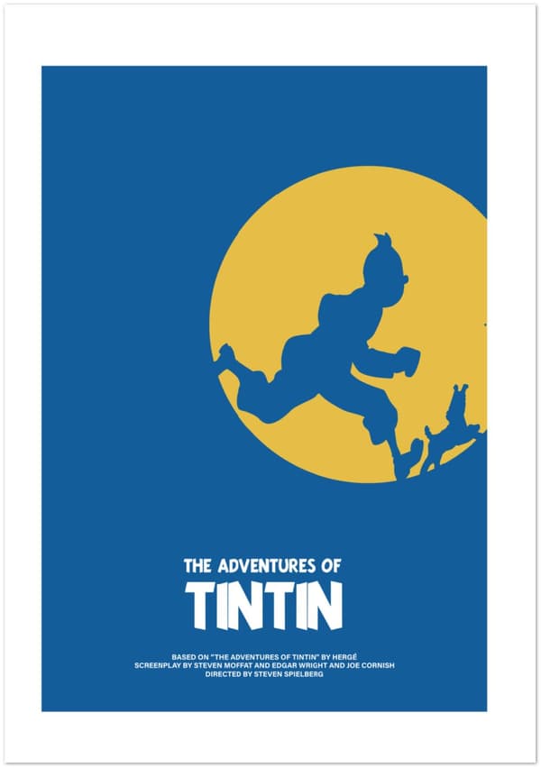 Tintin Poster Grafisk - 70X100 cm / 28X40?