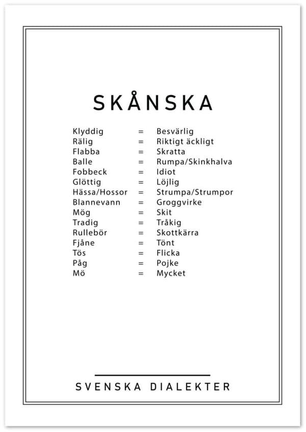 Sk�nska Poster - 70X100 cm / 28X40?