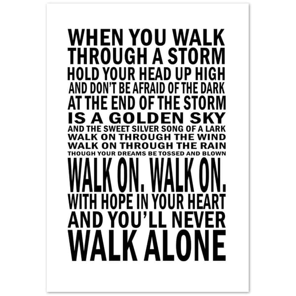You'll never walk alone Liverpool Poster - 70X100 cm / 28X40?