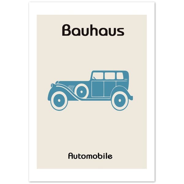 Bauhaus Automobile Poster - 70X100 cm / 28X40?