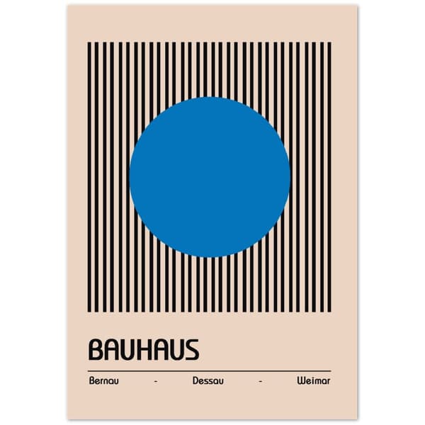Bauhaus Light Blue Poster - 70X100 cm / 28X40?