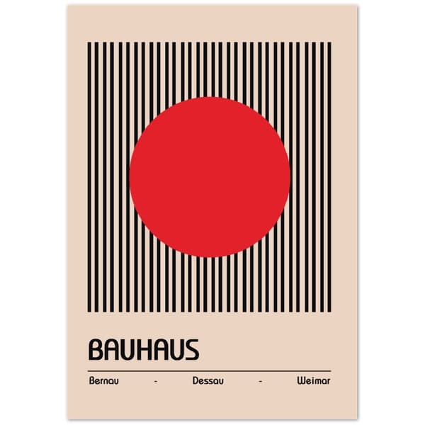 Bauhaus Red Poster - 70X100 cm / 28X40?