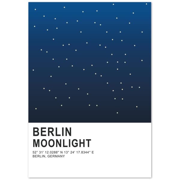 Berlin Moonlight Poster - 70X100 cm / 28X40?