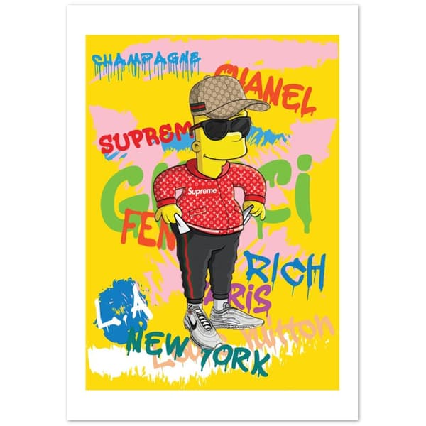 Bart Graffiti Poster - 70X100 cm / 28X40?