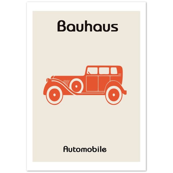 Bauhaus Automobile Poster - A0 (84.1 X 118.9 cm)